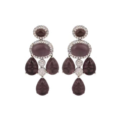 Glisterious Purple Dangler Earrings