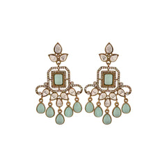 Sage Green Kundan Drop Earring