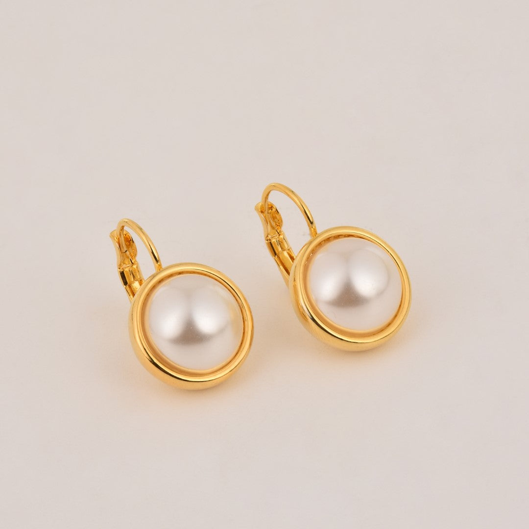 18k Gold Plated Pearl Drop Earring