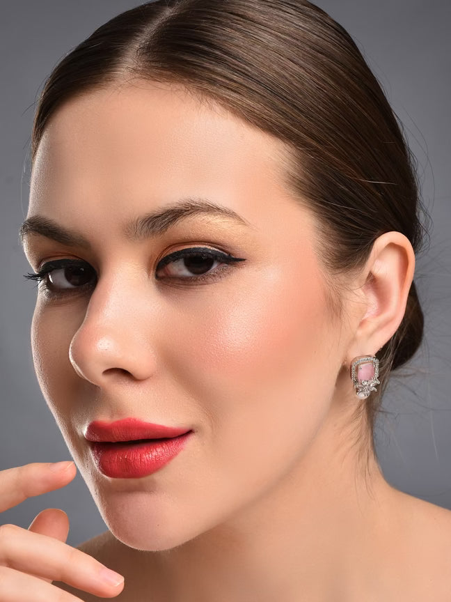 Pink Pearl Stud Earring