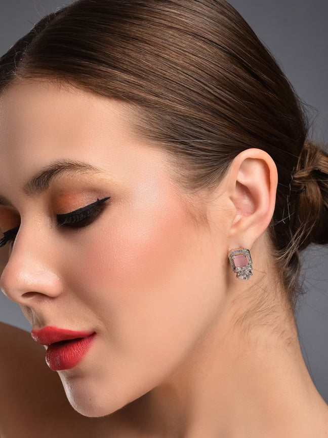 Pink Pearl Stud Earring