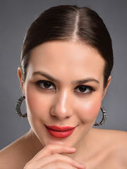 Sage Green Hoop Earrings