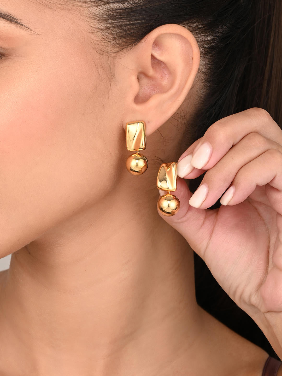 18k Gold Plated Stud Earring