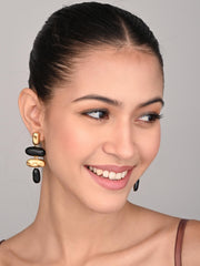 Modern Muse Dual-Tone Drops - Black & Gold