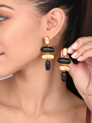 Modern Muse Dual-Tone Drops - Black & Gold