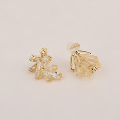 Shrub Shaped Gold Studs