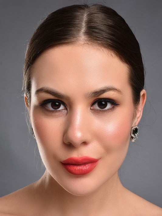 Green Pearl Stud Earring