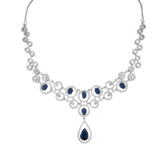 Twilight Blue Diamond Necklace Set