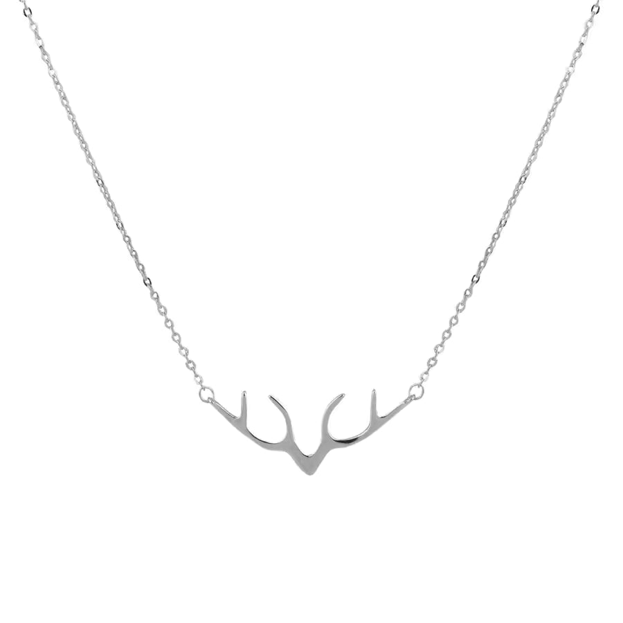 Silver  Reindeer Pendant Necklace