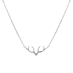 Silver  Reindeer Pendant Necklace