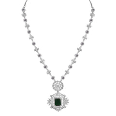 Emerald Green Charm Necklace Set