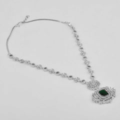 Emerald Green Charm Necklace Set