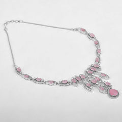 Rose Petal Diamond Necklace Set