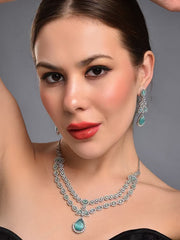 Serene Mint Elegance Necklace Set