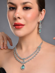 Serene Mint Elegance Necklace Set
