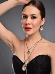 Rustic Uncut Polki Necklace Set