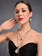 Rustic Uncut Polki Necklace Set