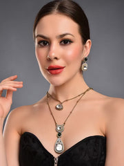 Rustic Uncut Polki Necklace Set