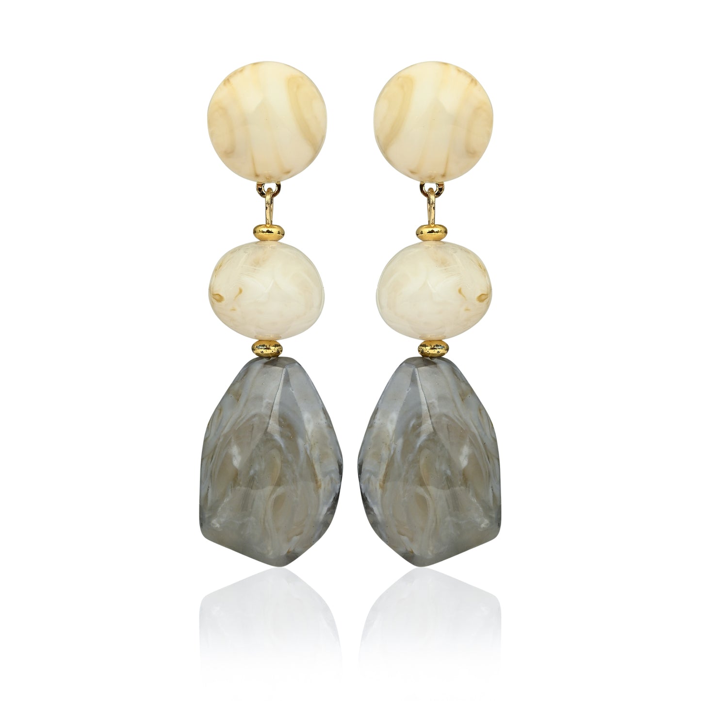 Stone Mist Drop Earring