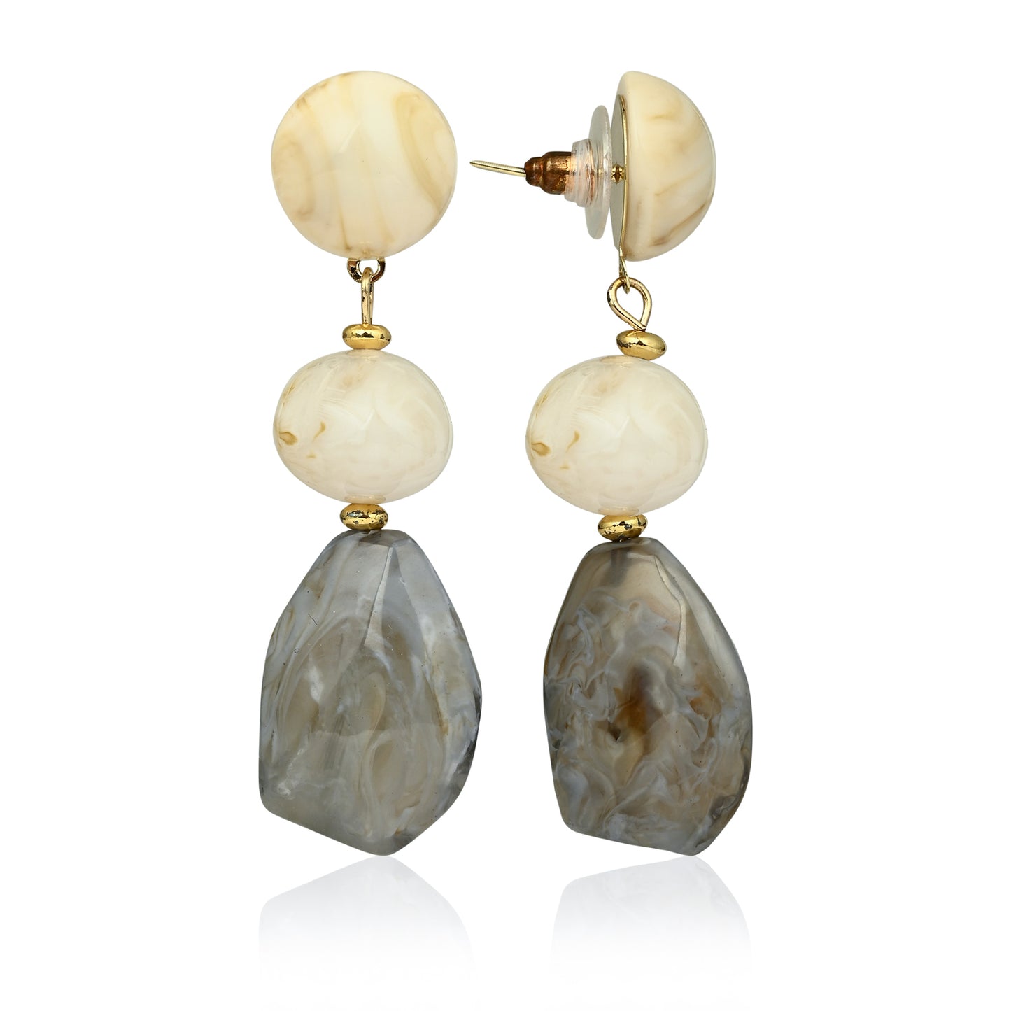 Stone Mist Drop Earring