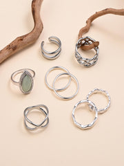 Silver Serenity Ring Ensemble