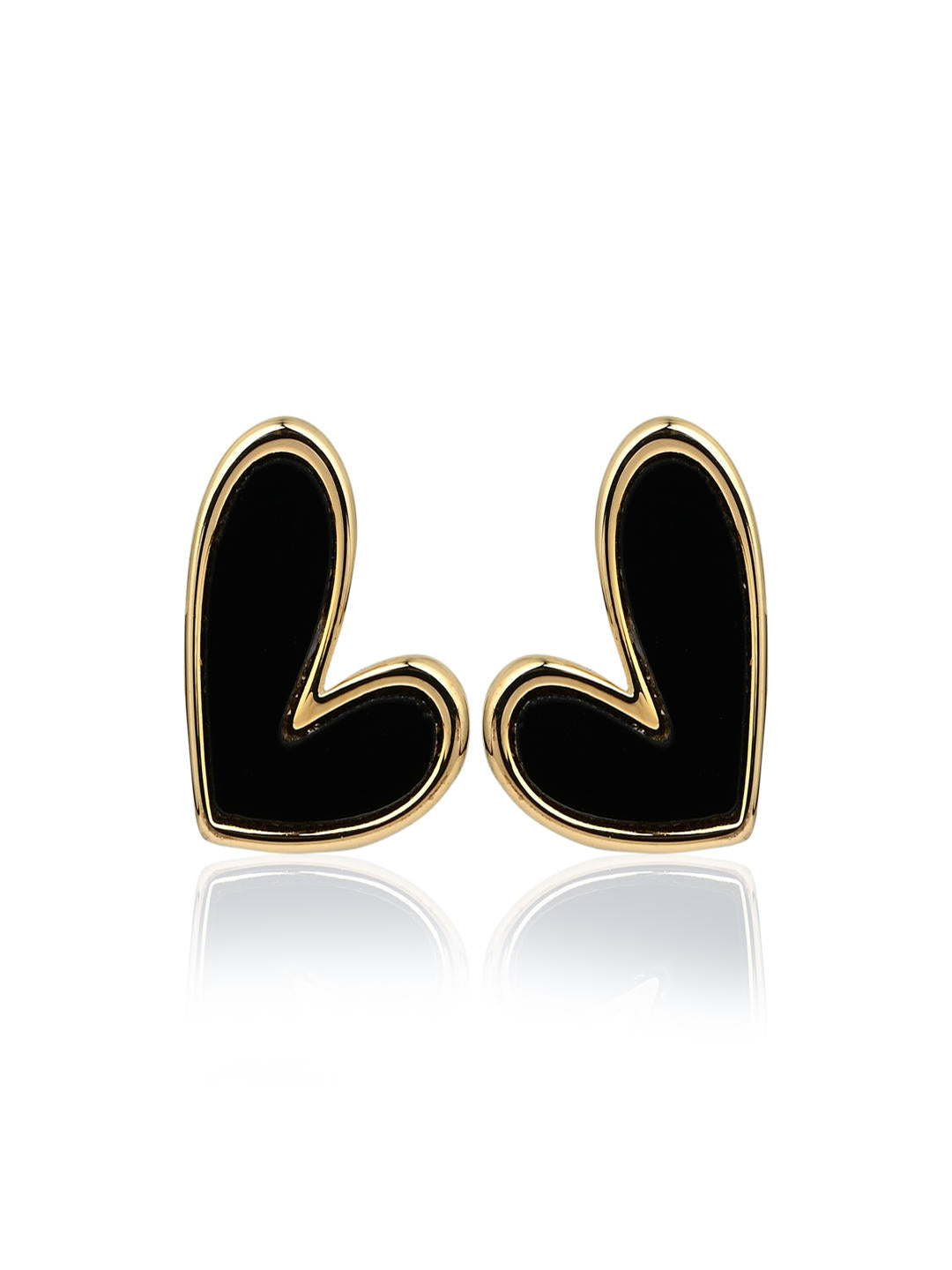 Midnight Heart Studs