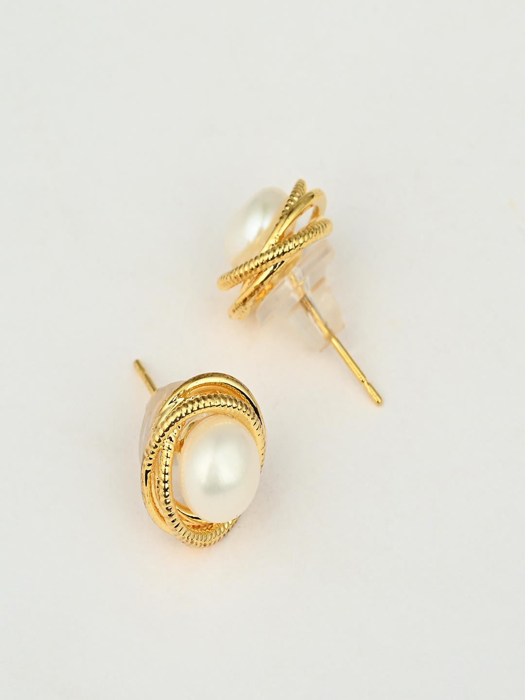 18k Gold Plated Pearl Glow Studs