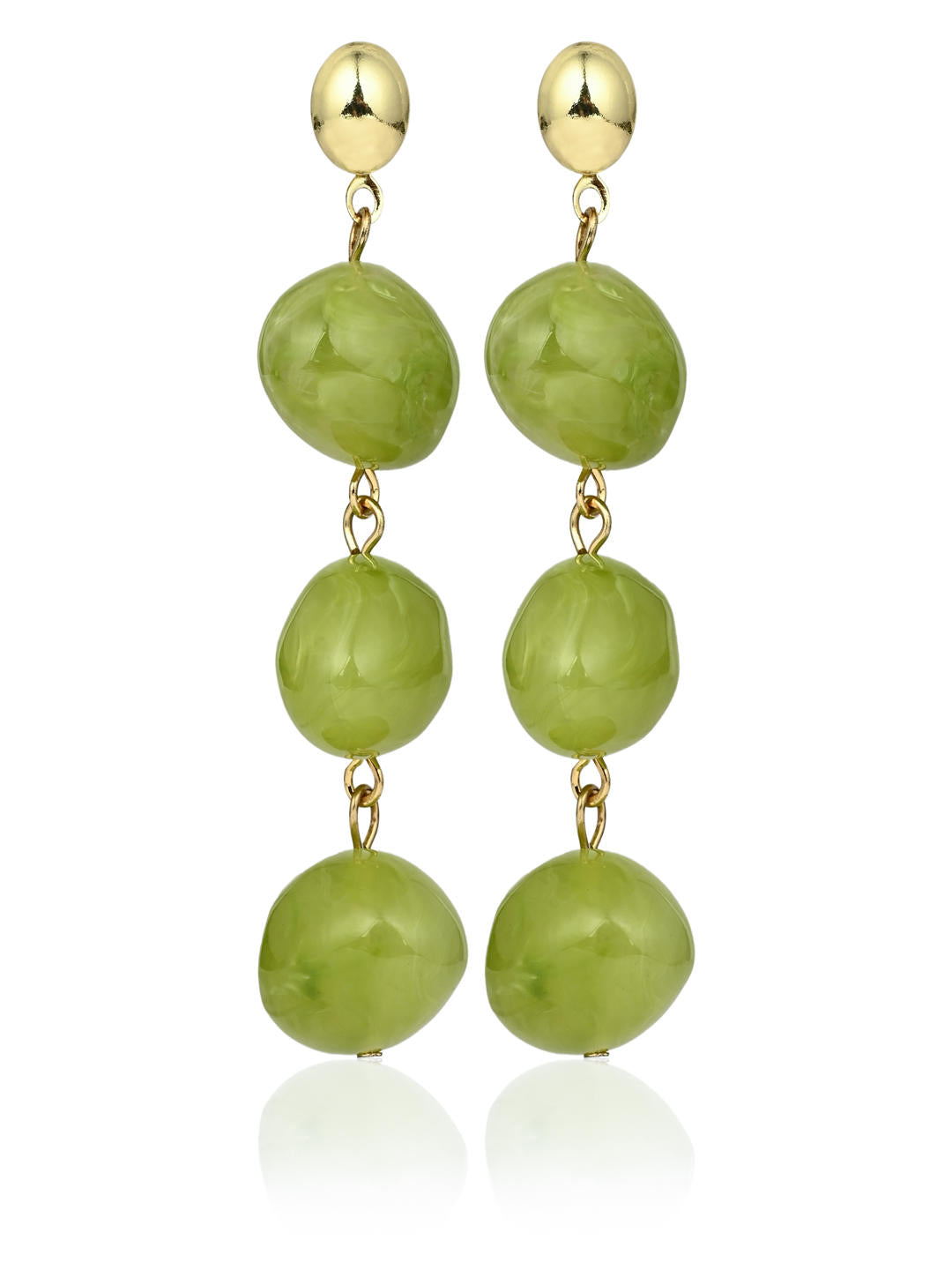 Olive Cascade Drop Earring