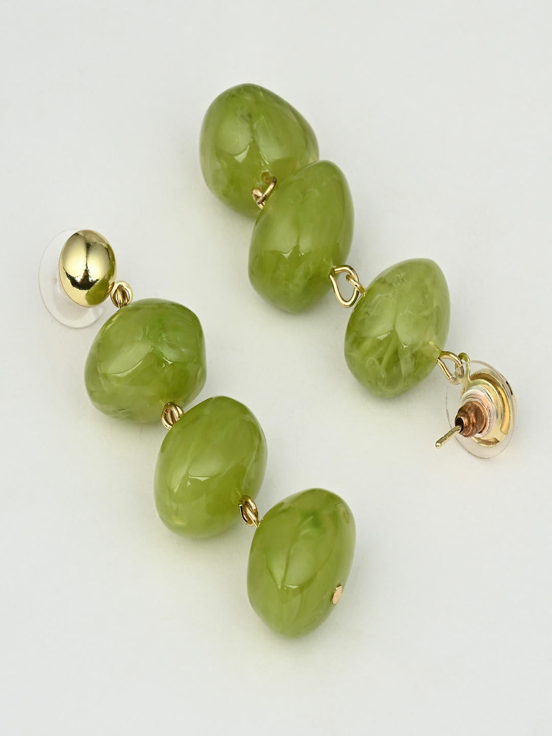 Olive Cascade Drop Earring
