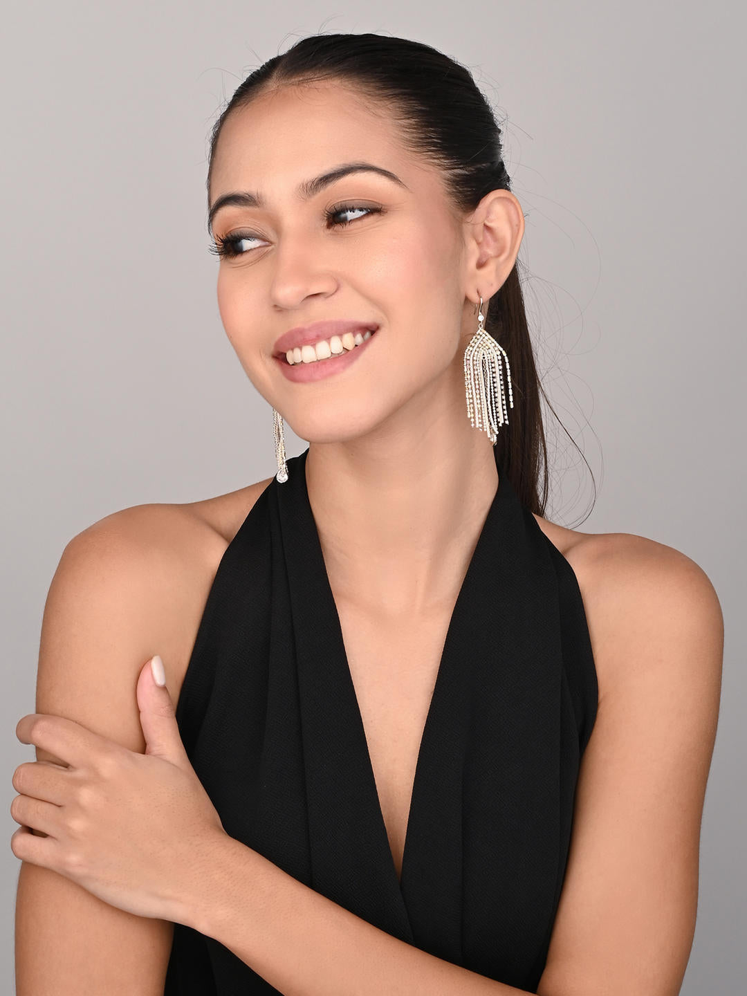 Radiant Cascade Crystal Drop Earrings