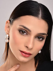 White Pearl Drop Earring