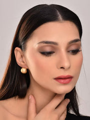 Minimalist Ball Design Stud Golden Earring