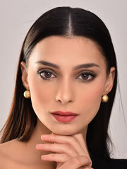 Minimalist Ball Design Stud Golden Earring