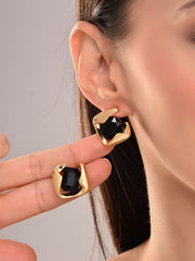 Black Stud Earring