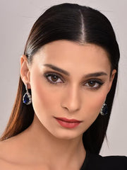 Sapphire Blue Tear Drop Earring