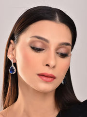 Sapphire Blue Tear Drop Earring
