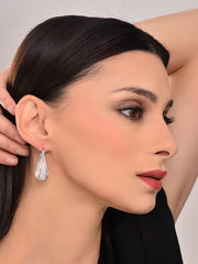 Mesh Crystal Net Hoop Earring