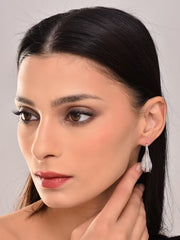 Mesh Crystal Net Hoop Earring