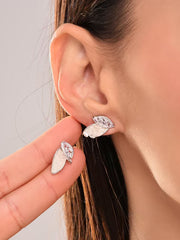 Crystal Leaf Earring