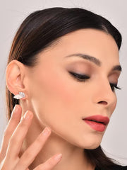 Crystal Leaf Earring