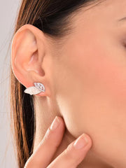 Crystal Leaf Earring