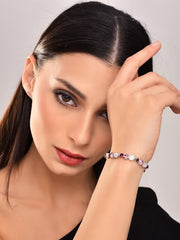 Purple & Pink Stone Adjustable Bracelet