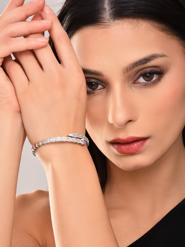 Serpent Shaped  Adjustable Bangle