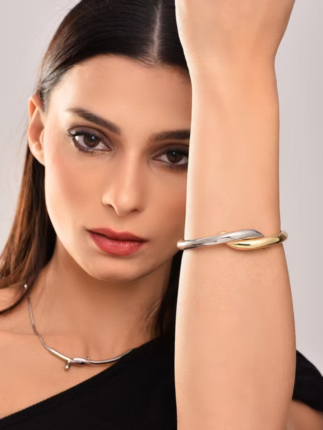 Openable Dual Tone Bangle