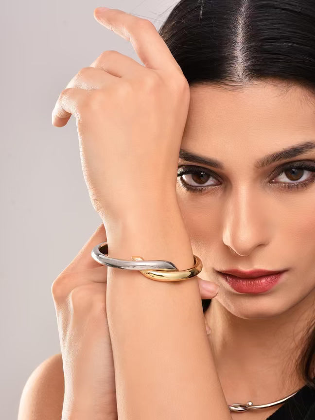 Openable Dual Tone Bangle
