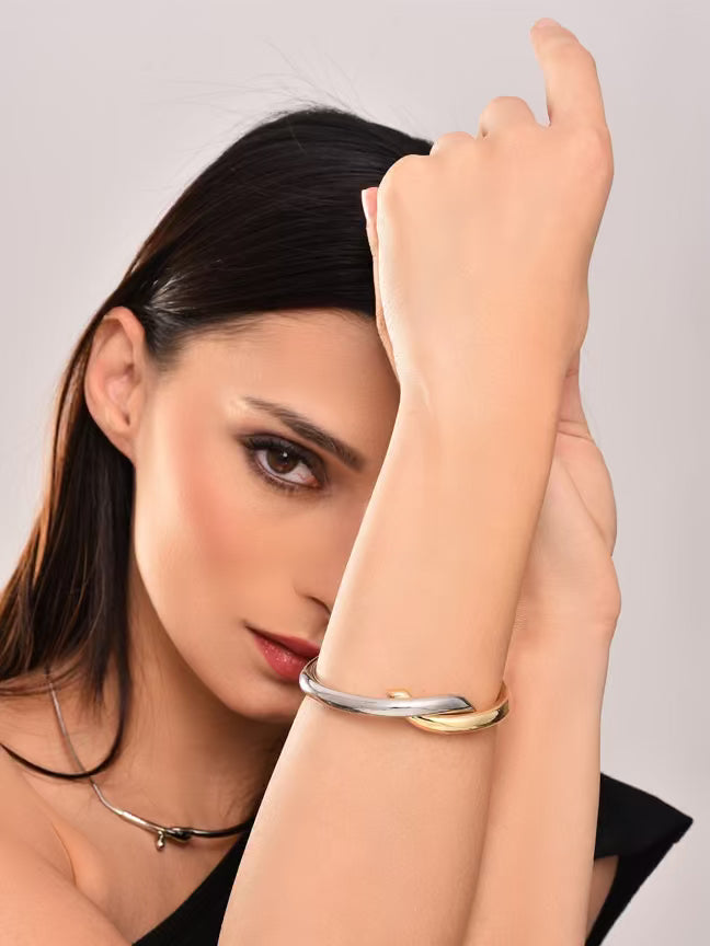 Openable Dual Tone Bangle