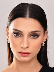 Shrub Shaped Gold Studs