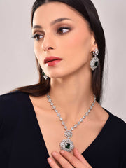 Emerald Green Charm Necklace Set