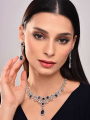 Twilight Blue Diamond Necklace Set