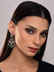 Sage Green Kundan Drop Earring
